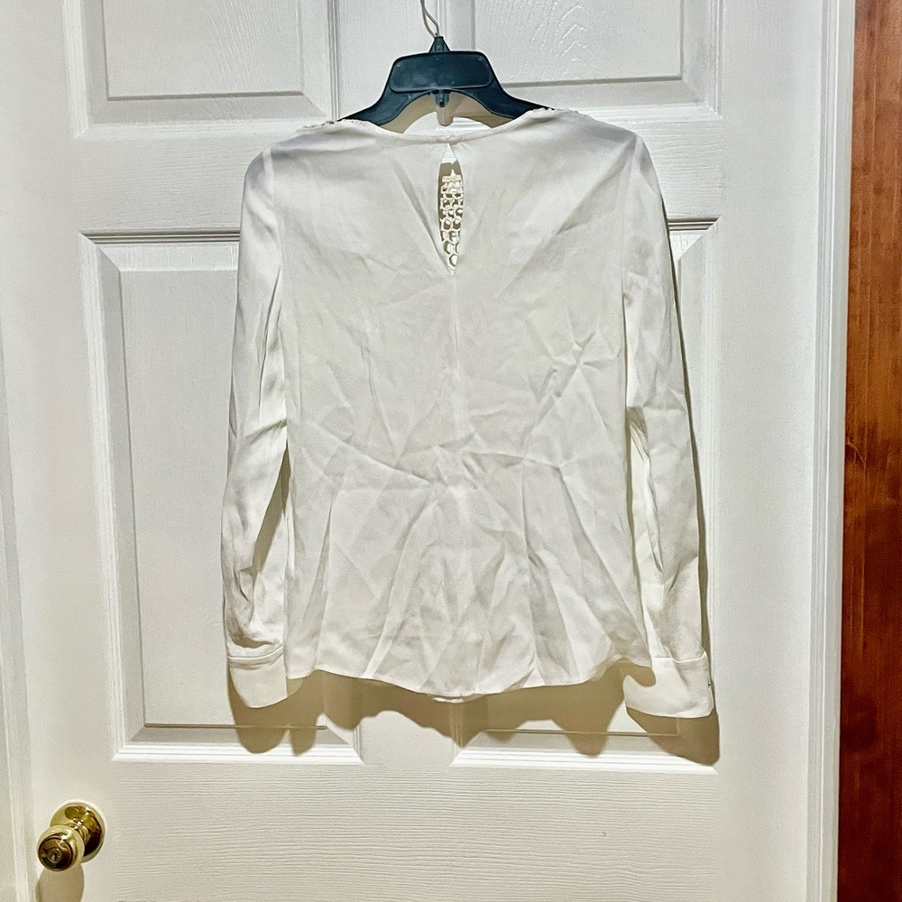 A.L.C. Sian Crochet Crepe Top Size 4 - Picture 4 of 6